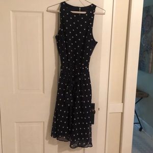Banana Republic navy polka dotted dressNavy